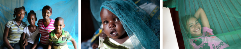 Images of kids and families that have received life-saving nets thanks to Nothing But Nets