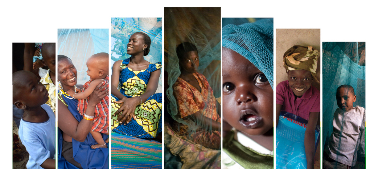 Fanned image of various people who have received life-saving nets thanks to Nothing But Nets